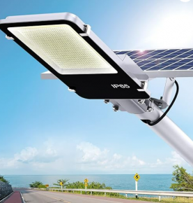 Solar Street Lights Outdoor - 1200W Solar Parking Lot Lights - Solar Flood Light Powered Waterproof with Remote Control, Dusk to Dawn, LED Street Lights Outdoor for Commercial Grade